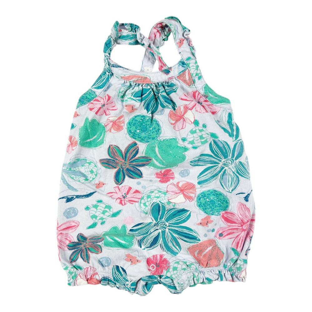 Tea Collection Garden Under The Sea Cross Back Bubble Romper 18-24 months